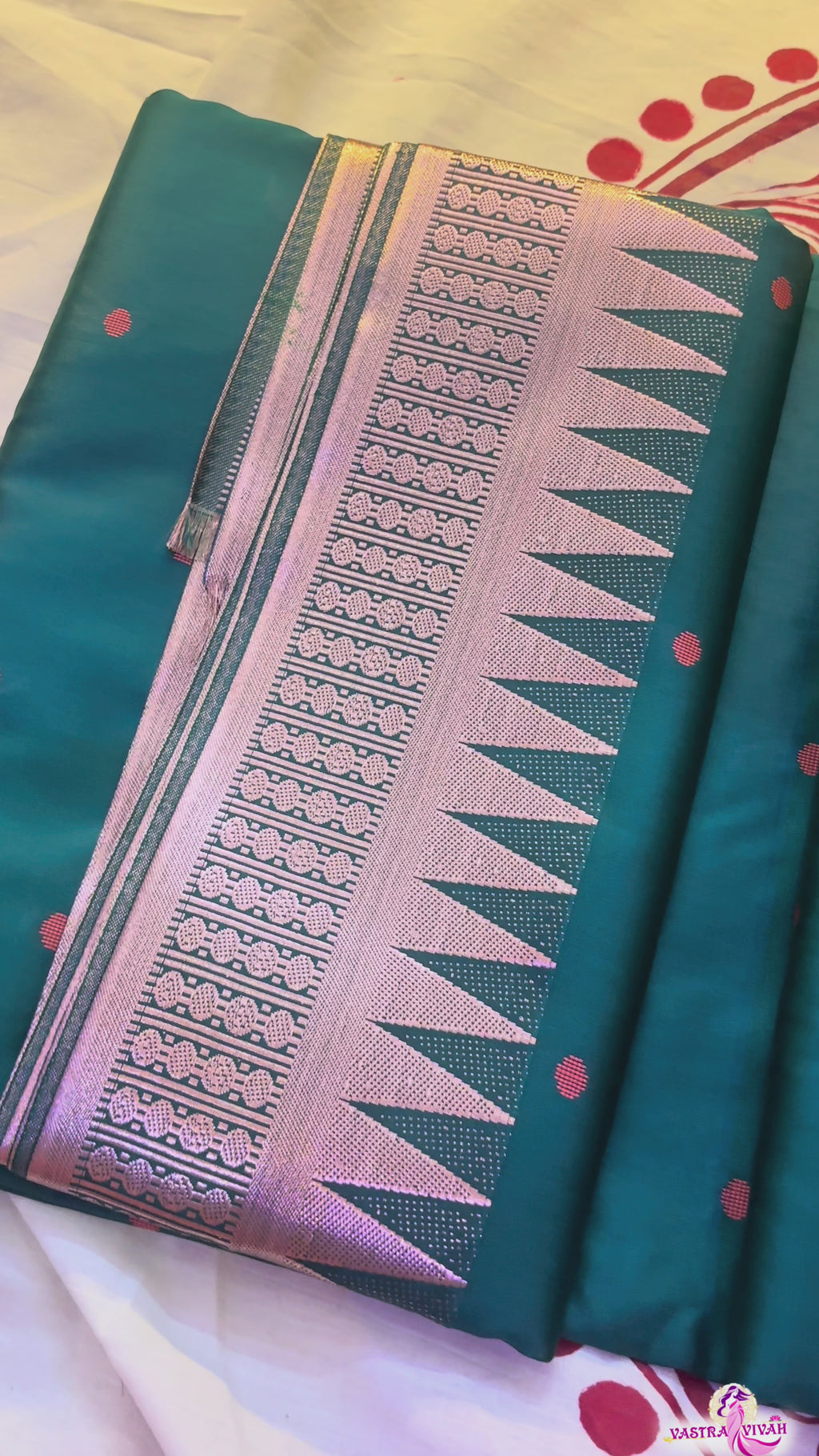 TEAL GREEN SILK SAREE