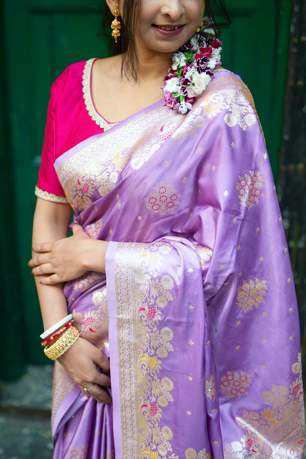 LAVENDER BANARASI SILK SAREE