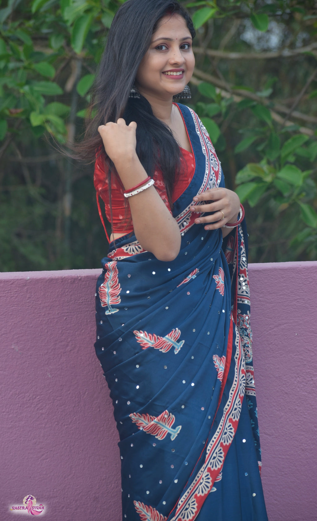 MODAL AJRAKH SAREE