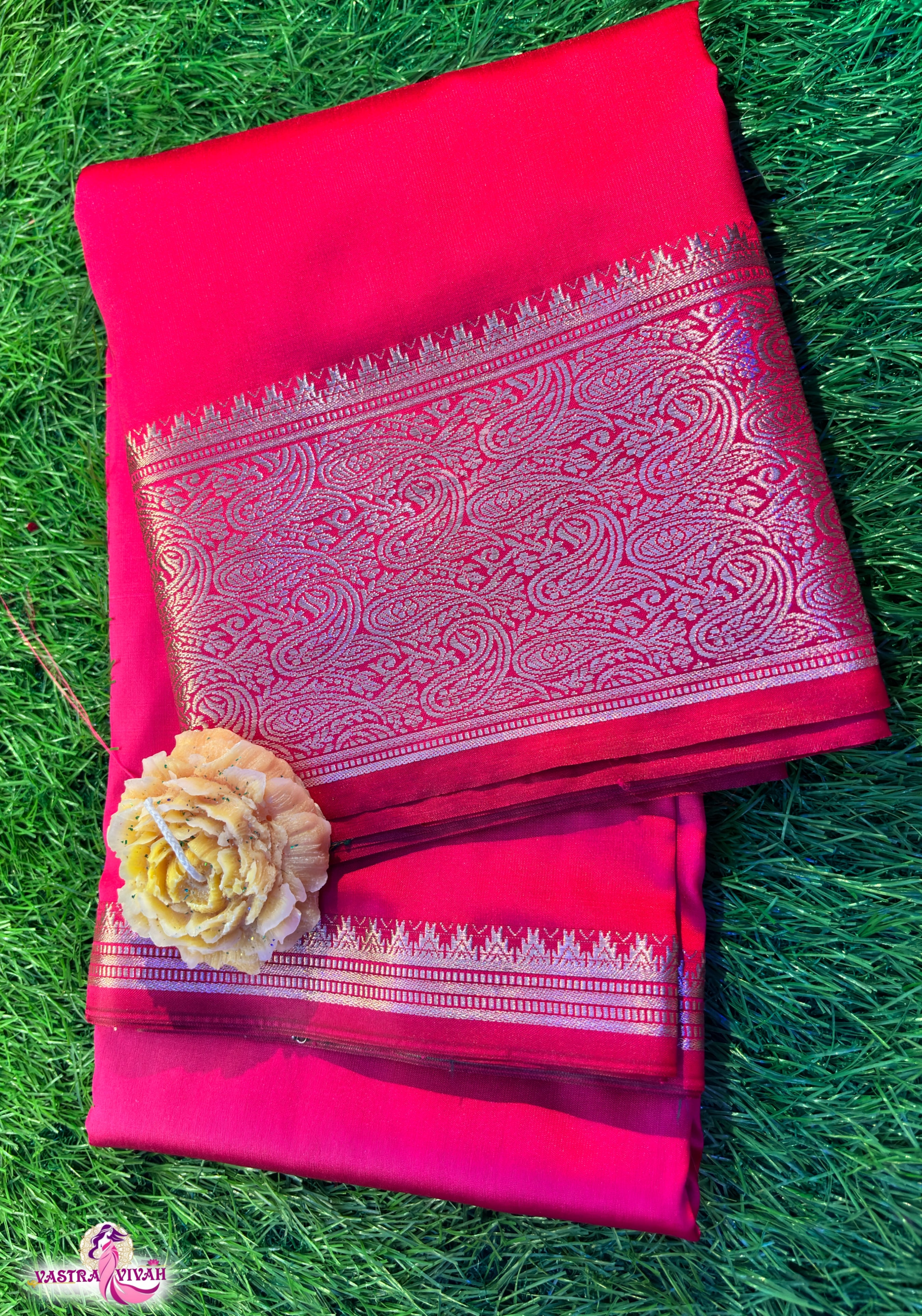 RANI PINK SILK SAREE