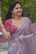 PINK ORGANZA SAREE