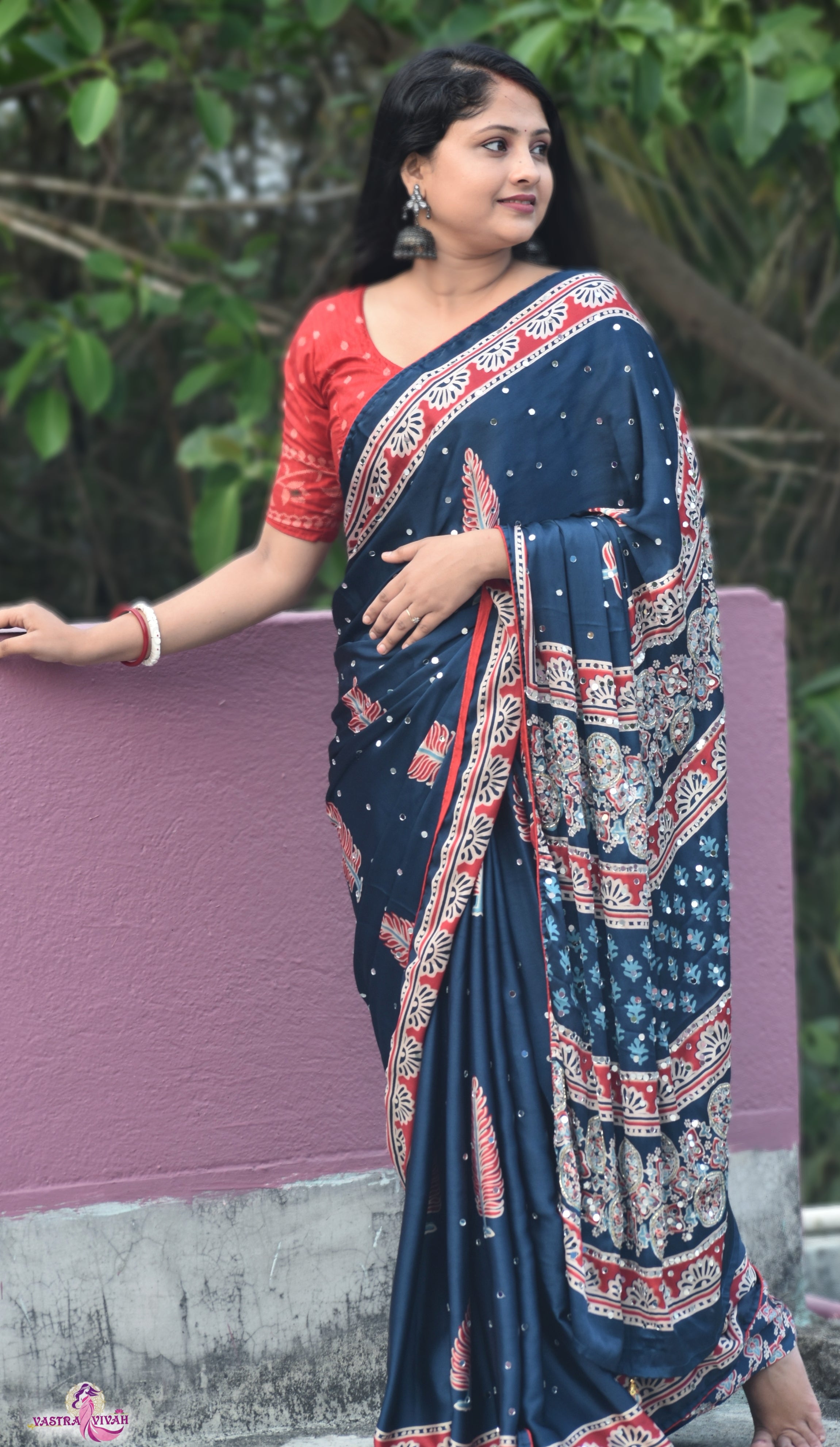 MODAL AJRAKH SAREE