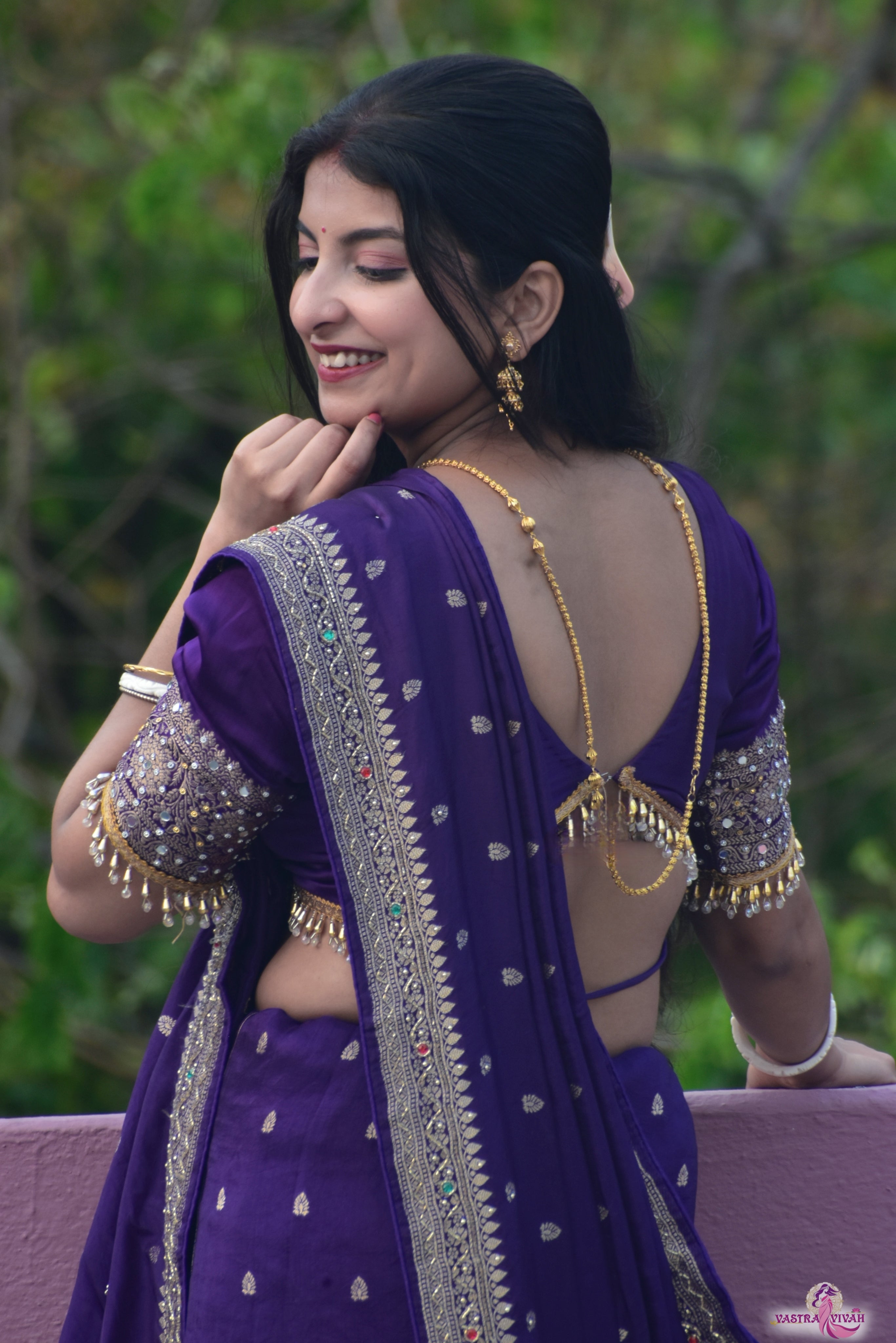 PURPLE DOLA SILK SAREE