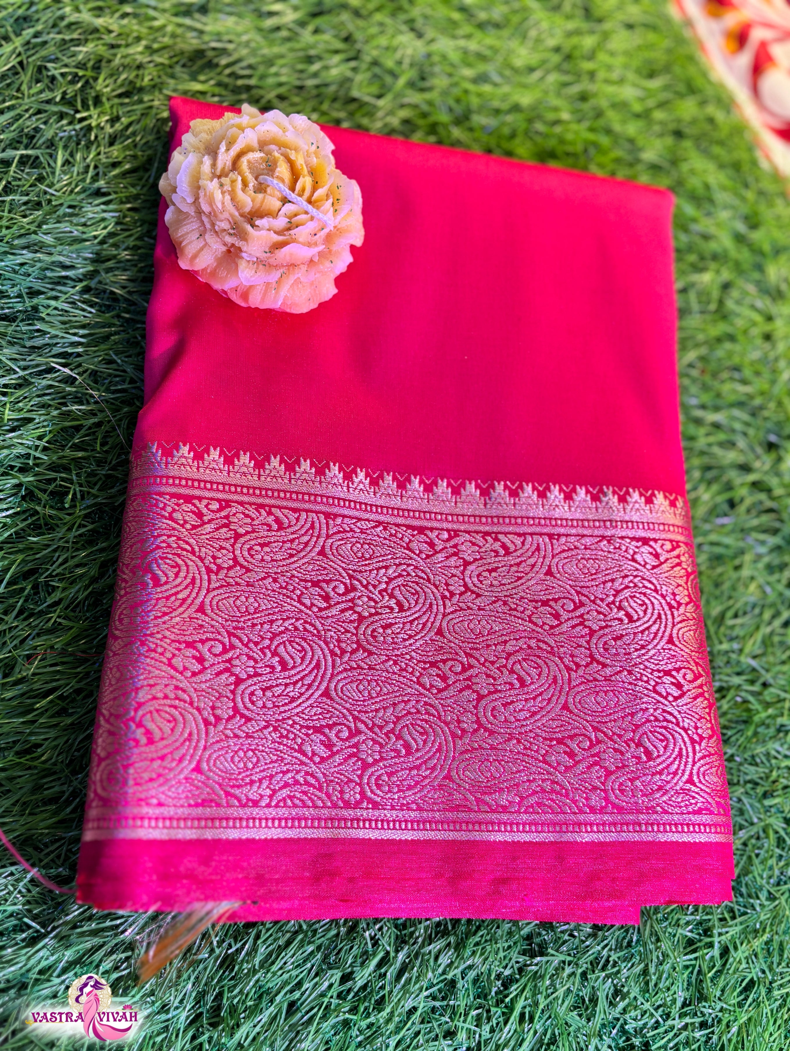 RANI PINK SILK SAREE