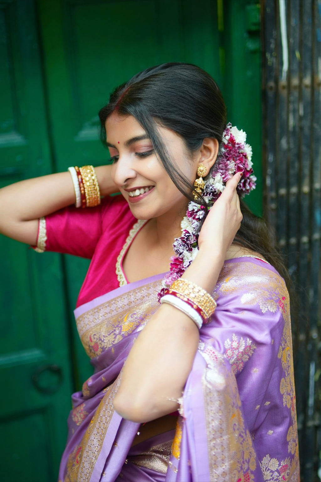 LAVENDER BANARASI SILK SAREE