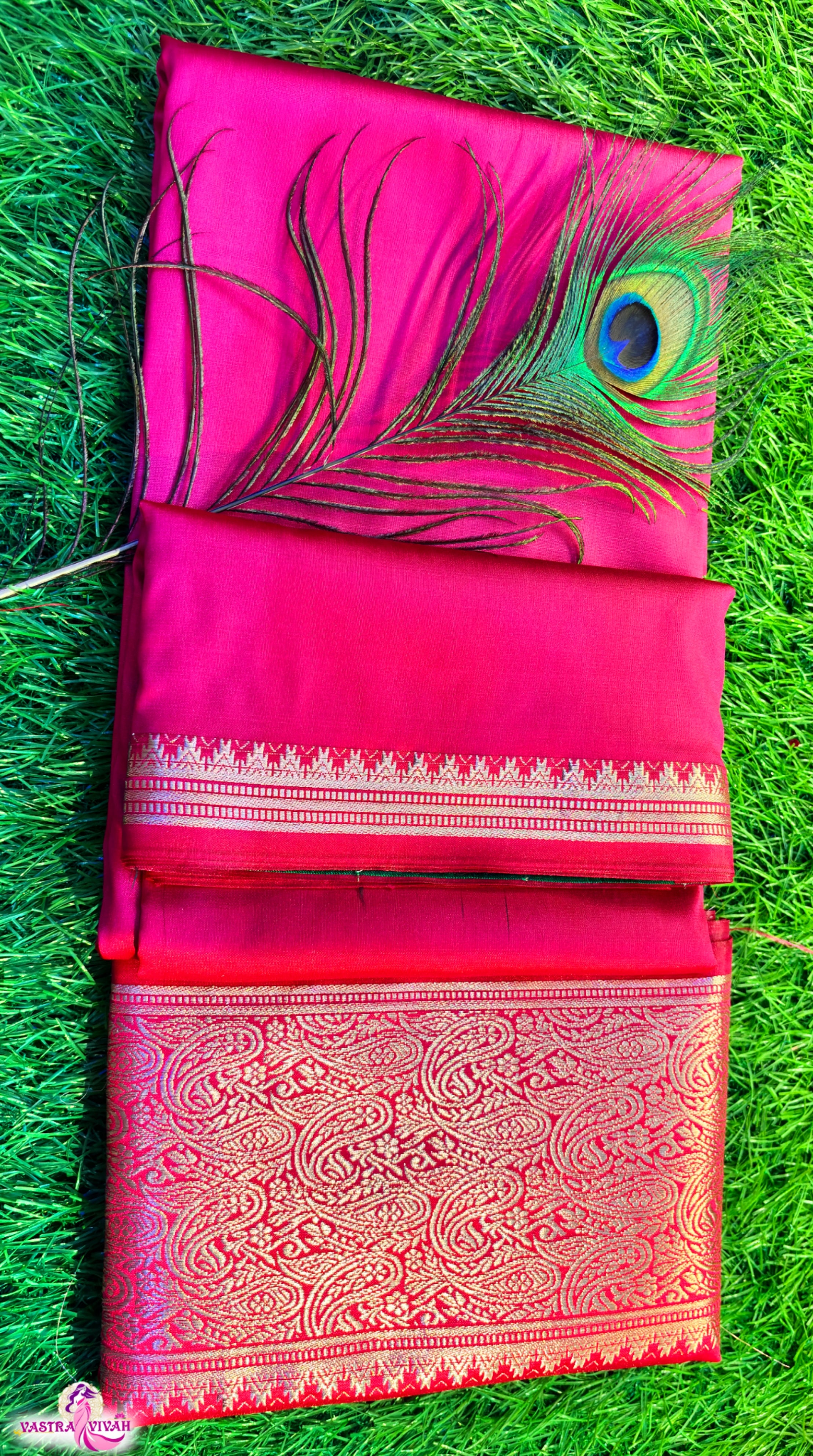 RANI PINK SILK SAREE