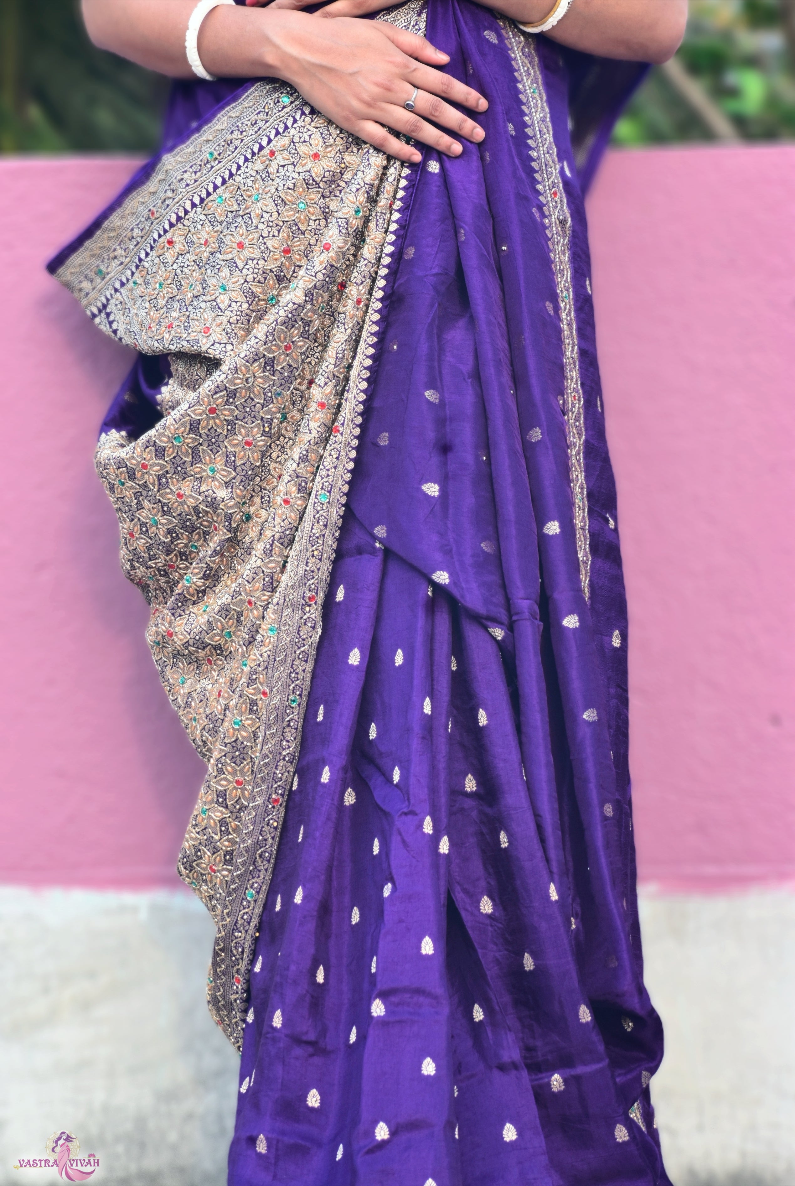 PURPLE DOLA SILK SAREE