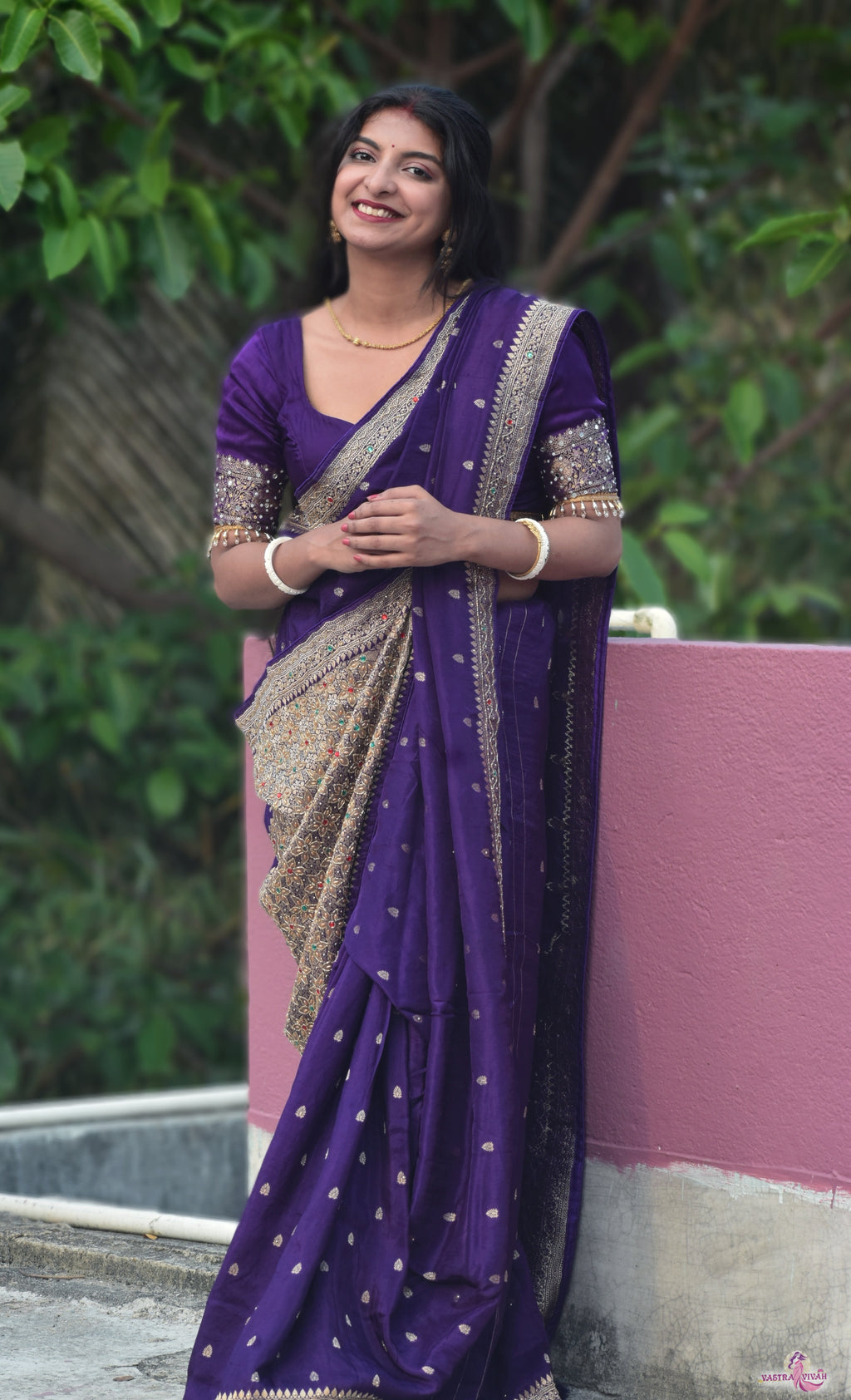 PURPLE DOLA SILK SAREE