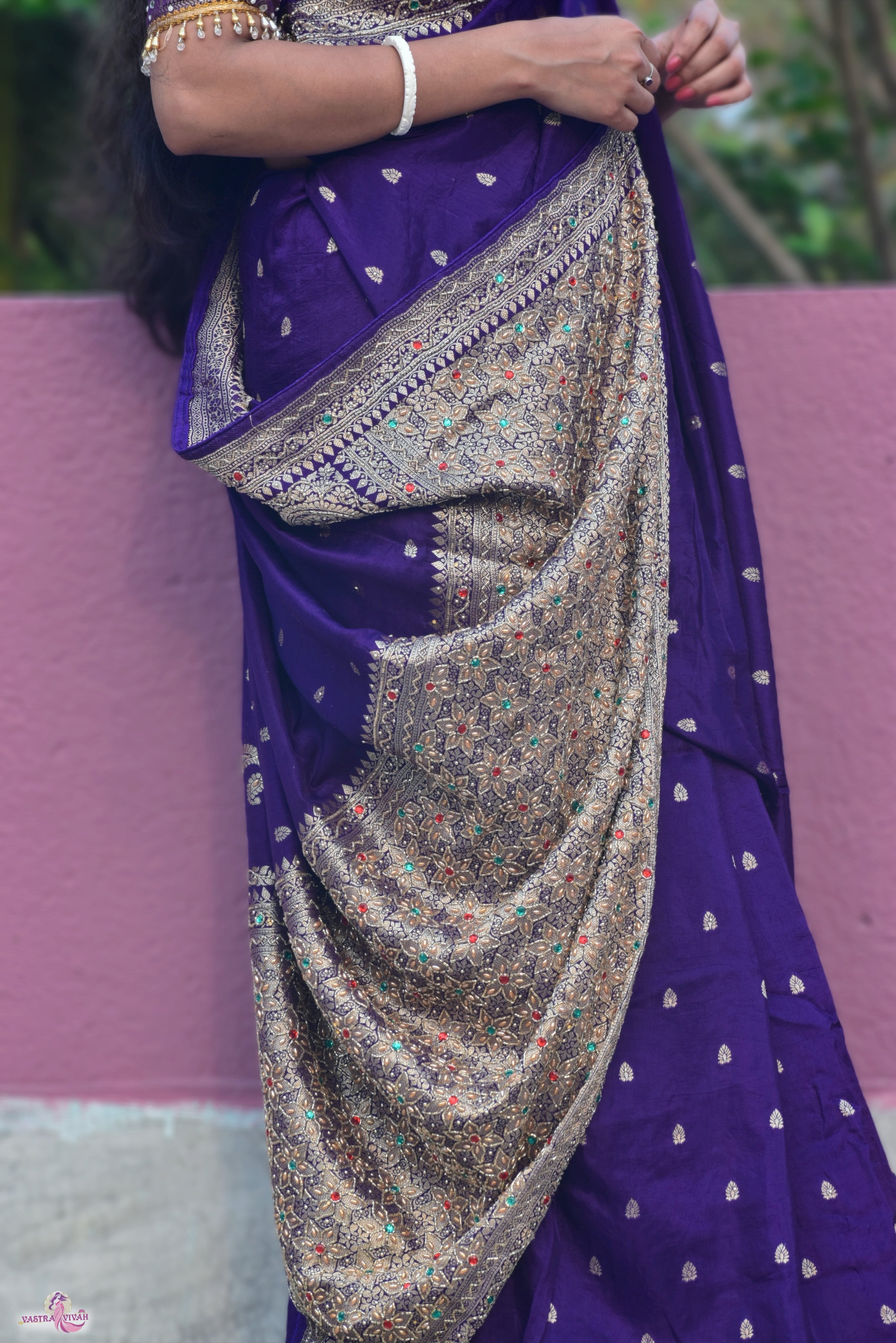 PURPLE DOLA SILK SAREE