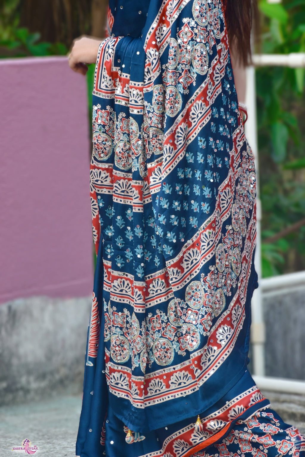MODAL AJRAKH SAREE