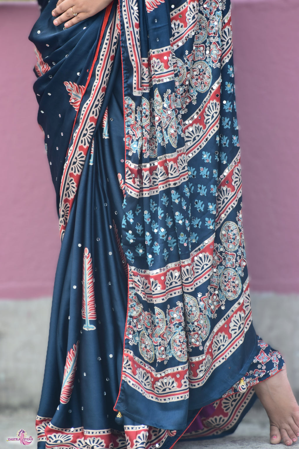 MODAL AJRAKH SAREE